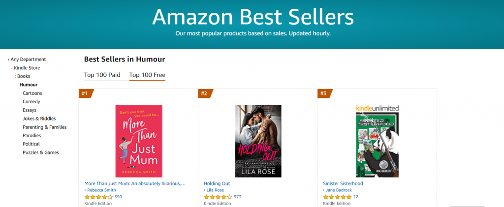Amazon best seller ranking